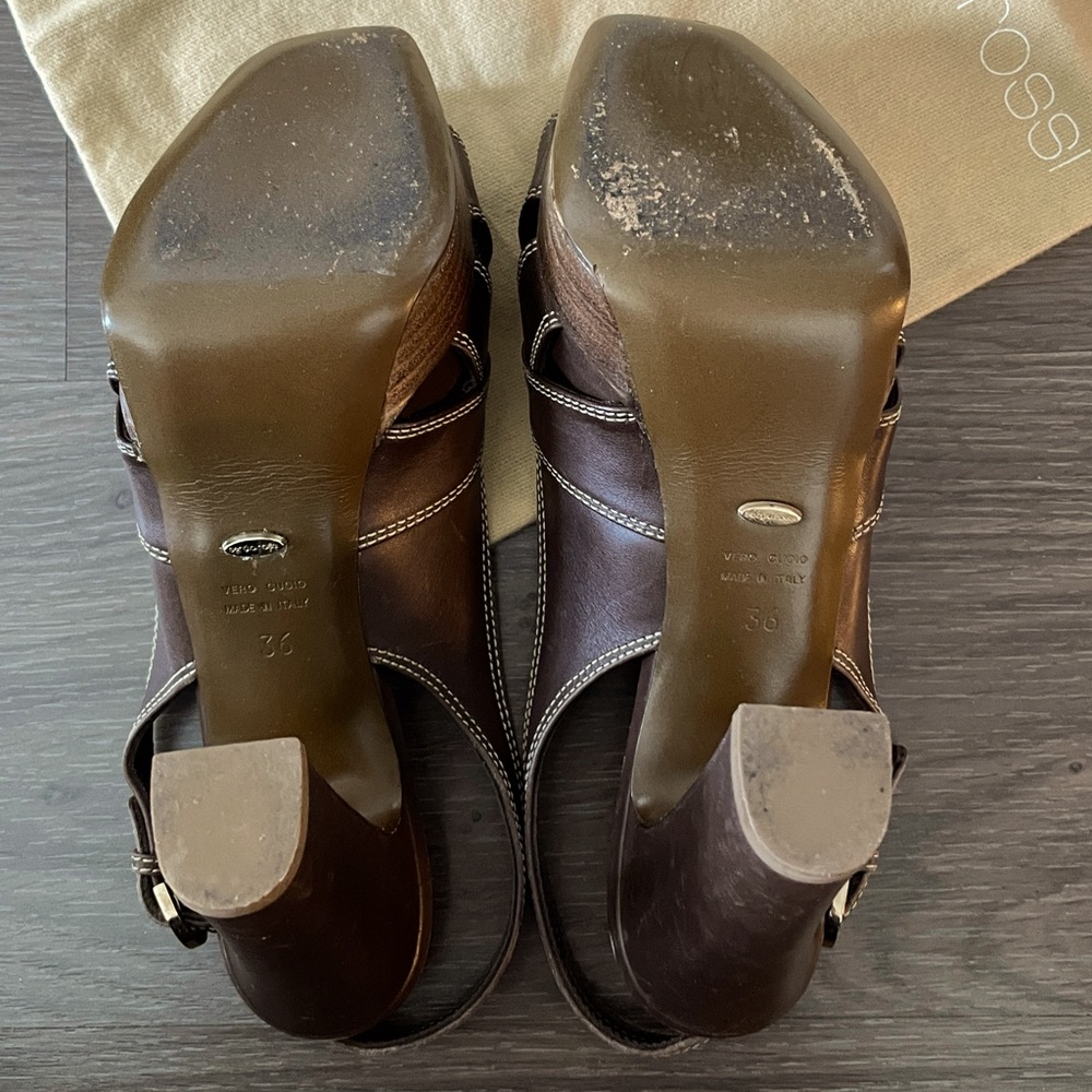 Sergio Rossi Brown Leather Sandal 36 - Picture 7 of 7